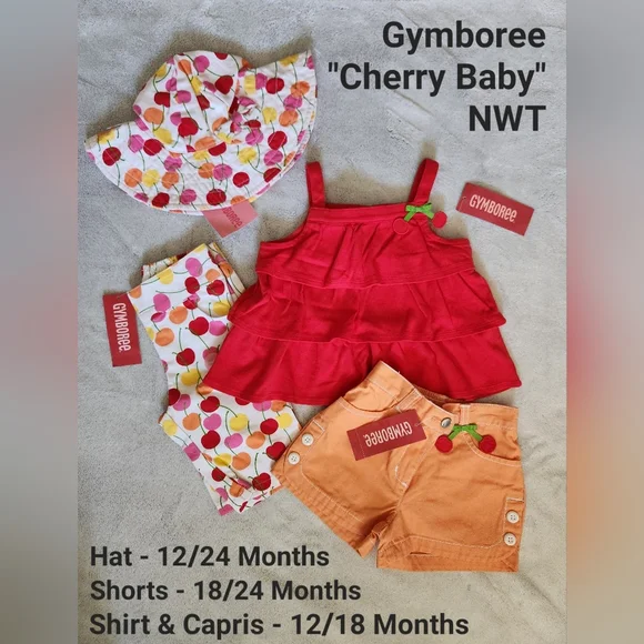 Gymboree Matching Sets Nwt Gymboree Cherry Baby Clothing Lot